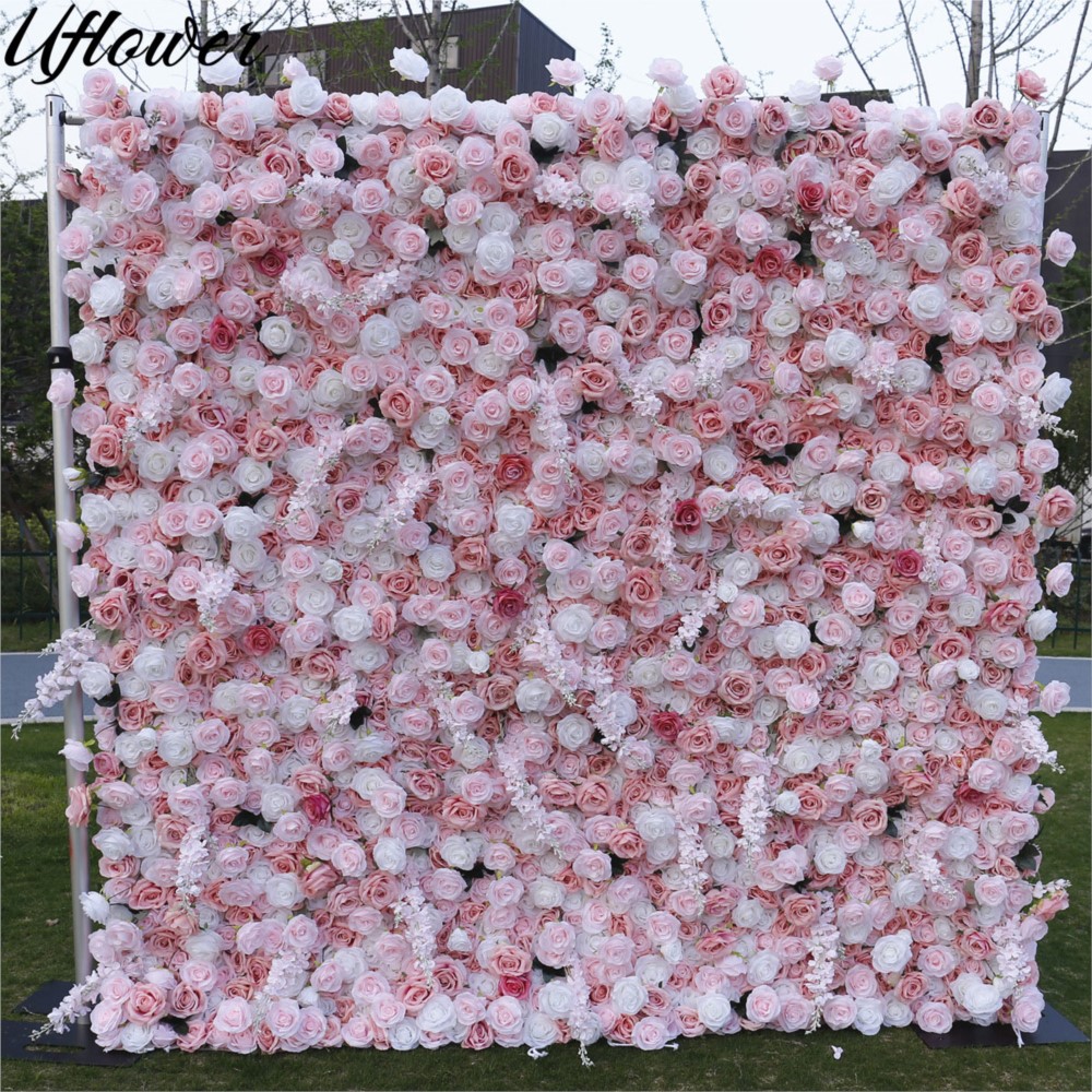 Uflower 5D Rosa Blanca de Tela - Flower Wall Panel reseña y precio